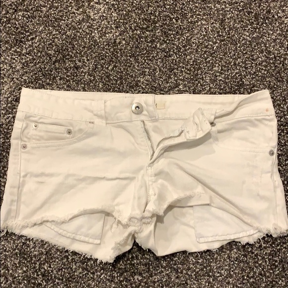 White Jean Shorts - Picture 1 of 2